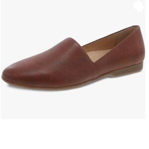 FOWT Brown Closed Almond Toe Pumps Solid Color Loafer Flats Slip On Cozy Shoes